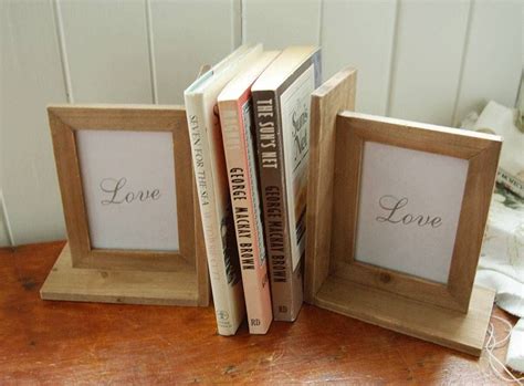 wood bookends|wooden photo frame book end.